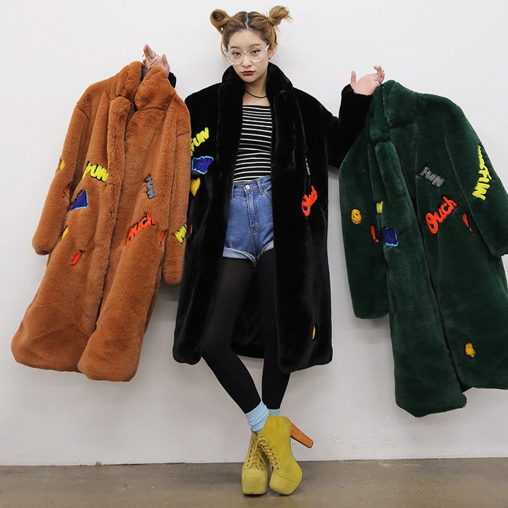 Faux Fur Coat Women Long Sleeve Thick Warm Teddy Coat - KAISERINC