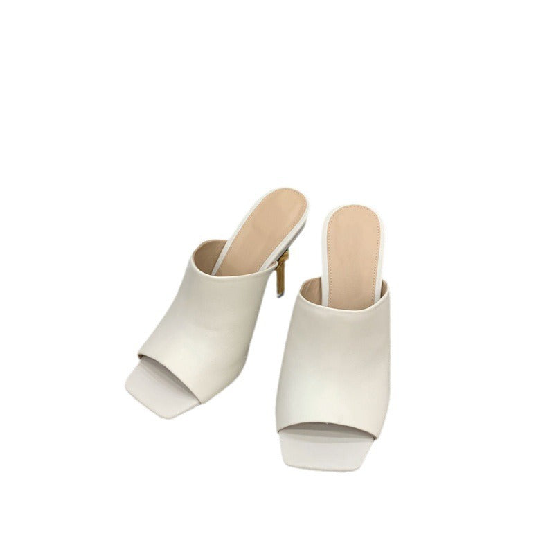 Multiple Colors Peep Toe Strange Style Designer Party dress High Heeled Slippers - KAISERINC