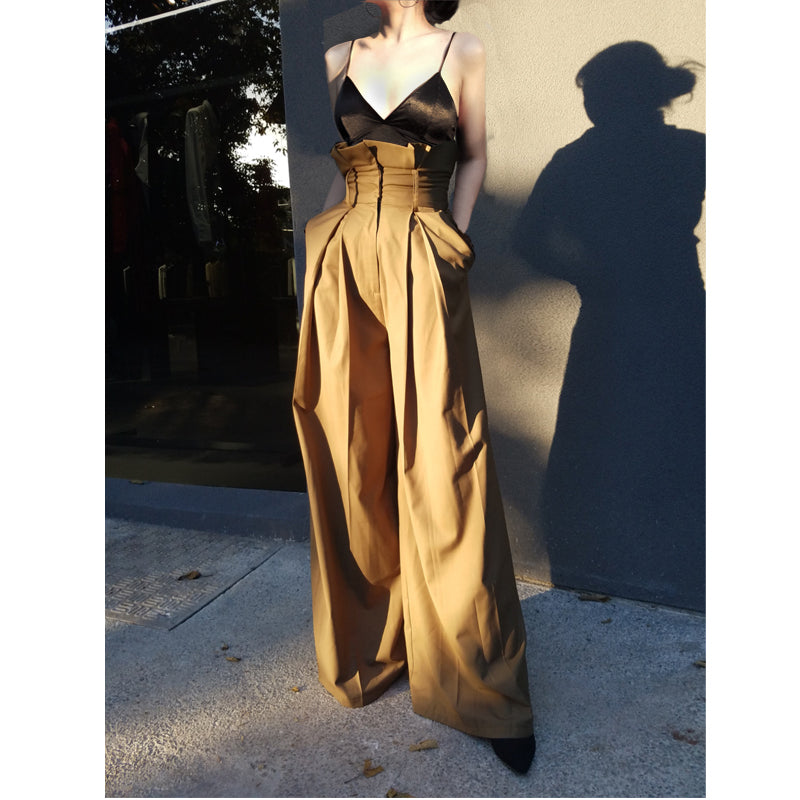 High Waist, Long Legs, Loose Drop, Straight Tube, Wide Leg Suit Pants for Women - KAISERINC