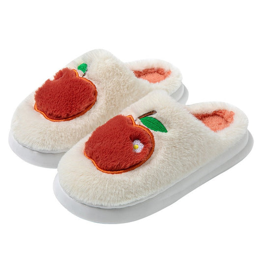 Women winter cotton slippers with heel can be worn outside to keep warm and velvet indoor home thick sole waterproof - KAISERINC