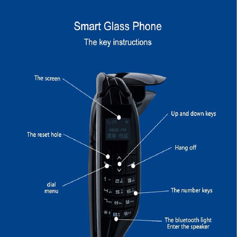 Bluetooth Smart phone camera glasses Wearable dial call Digital camera video record smart glasses G5 - KAISERINC
