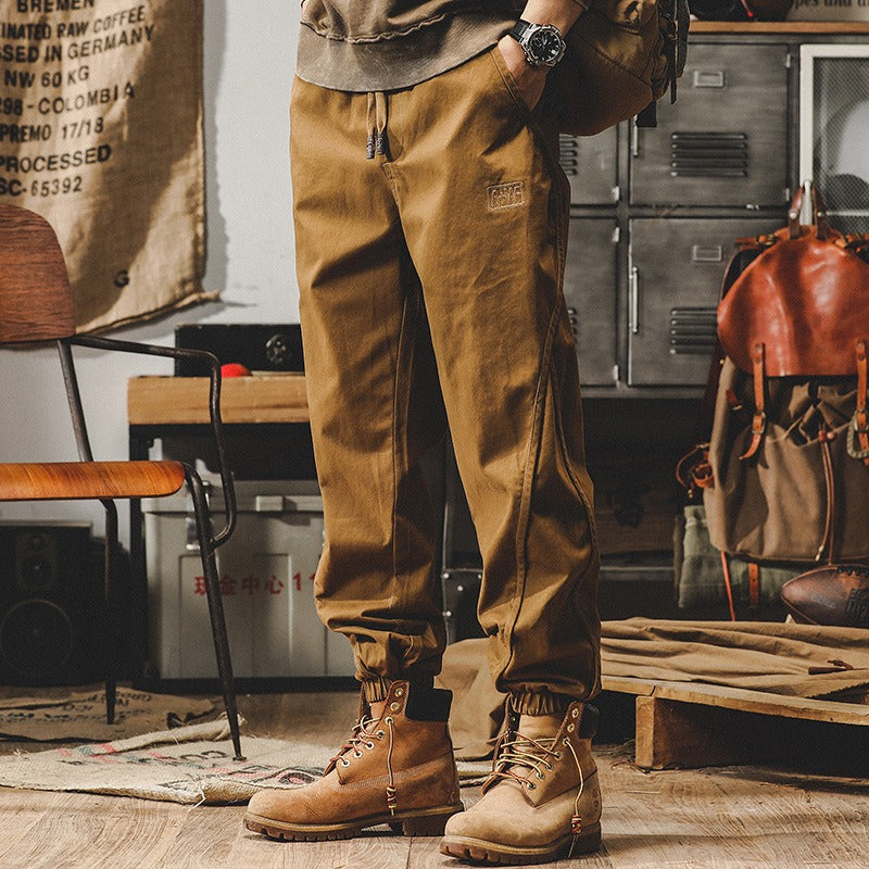 American heavy weight retro work pants men's autumn and winter loose fitting oversized men's casual pants autumn trendy brand - KAISERINC