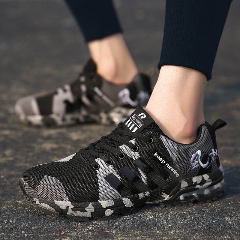 Running Shoes Men Adult Breathable Mehs Sport Shoes Athletic Walking Jogging Fitness Lace-up Couple Sneakers - KAISERINC