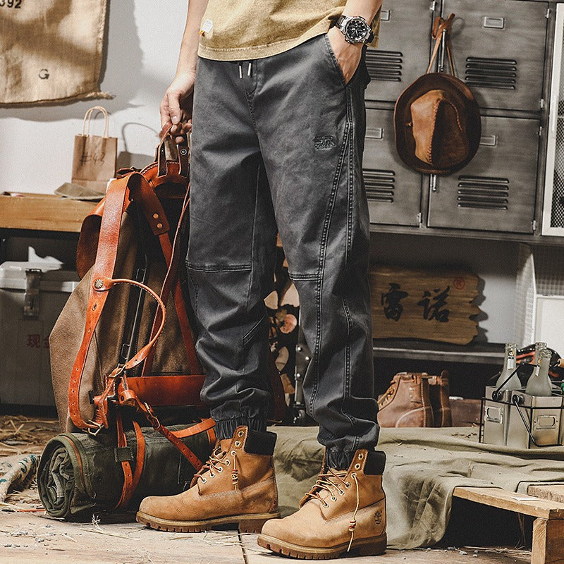 American Heavyweight Retro Work Suit Pants for Men's Autumn Loose Straight Tube Large Men's Casual Pants - KAISERINC