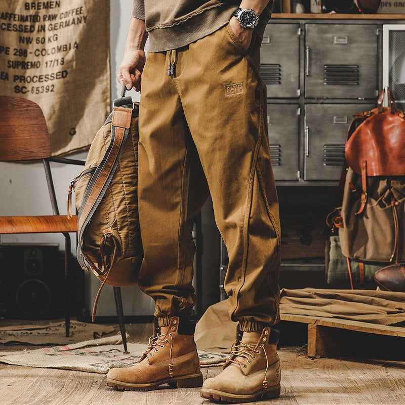 American heavy weight retro work pants men's autumn and winter loose fitting oversized men's casual pants autumn trendy brand - KAISERINC