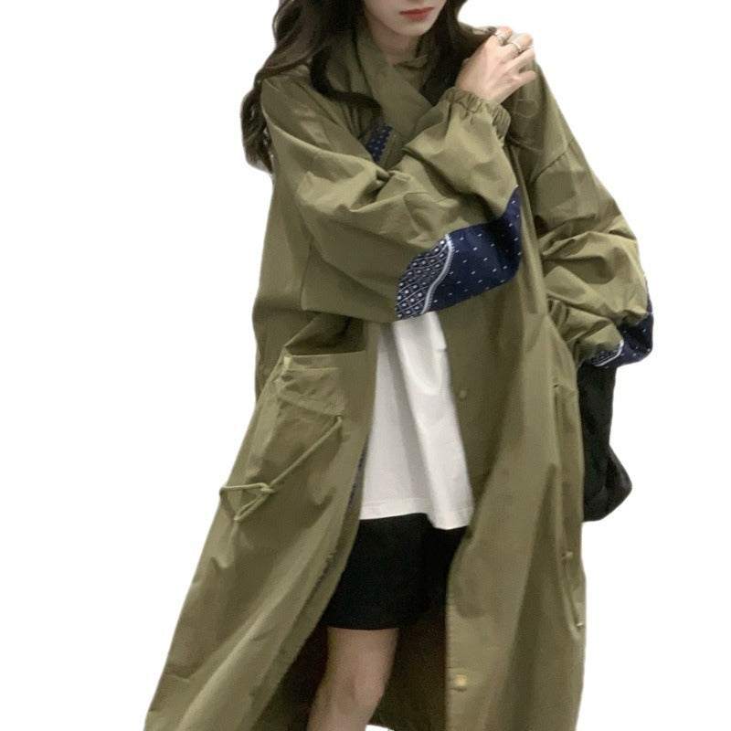Autumn Long Cool Trench Coat for Women with Hood Zipper - KAISERINC