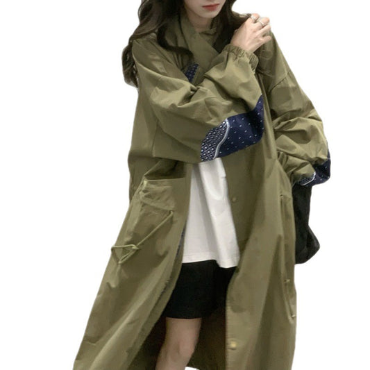 Autumn Long Cool Trench Coat for Women with Hood Zipper - KAISERINC
