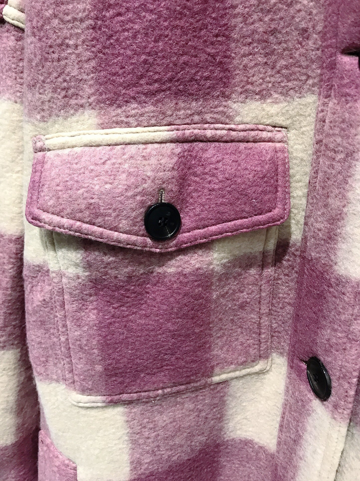 Back Logo Women Woolen Mid-Length Coat Winter Single-Breasted Ladies Plaid Long Sleeve Outwear Tops with Double Pockets - KAISERINC
