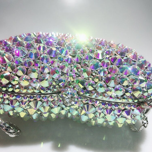 Romantic Diamond Evening Bags Heart Shape Crystal New Design Women Custom Lovely Shoulder Bags Female Wedding Dinner Purse - KAISERINC