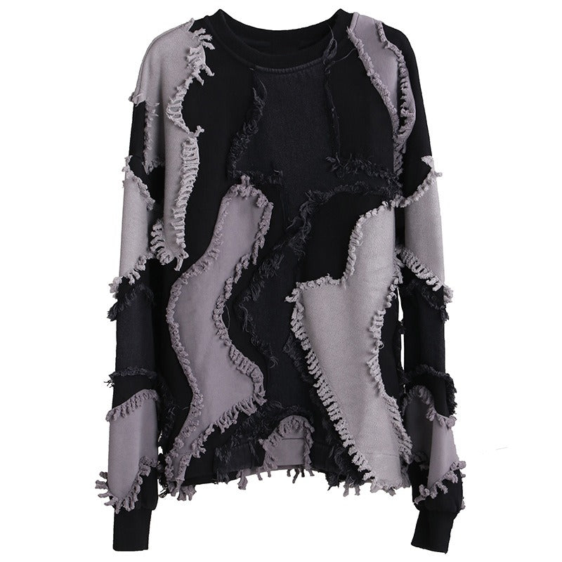 Pullover Sweatershirts For Women Round Neck Long Sleeves - KAISERINC