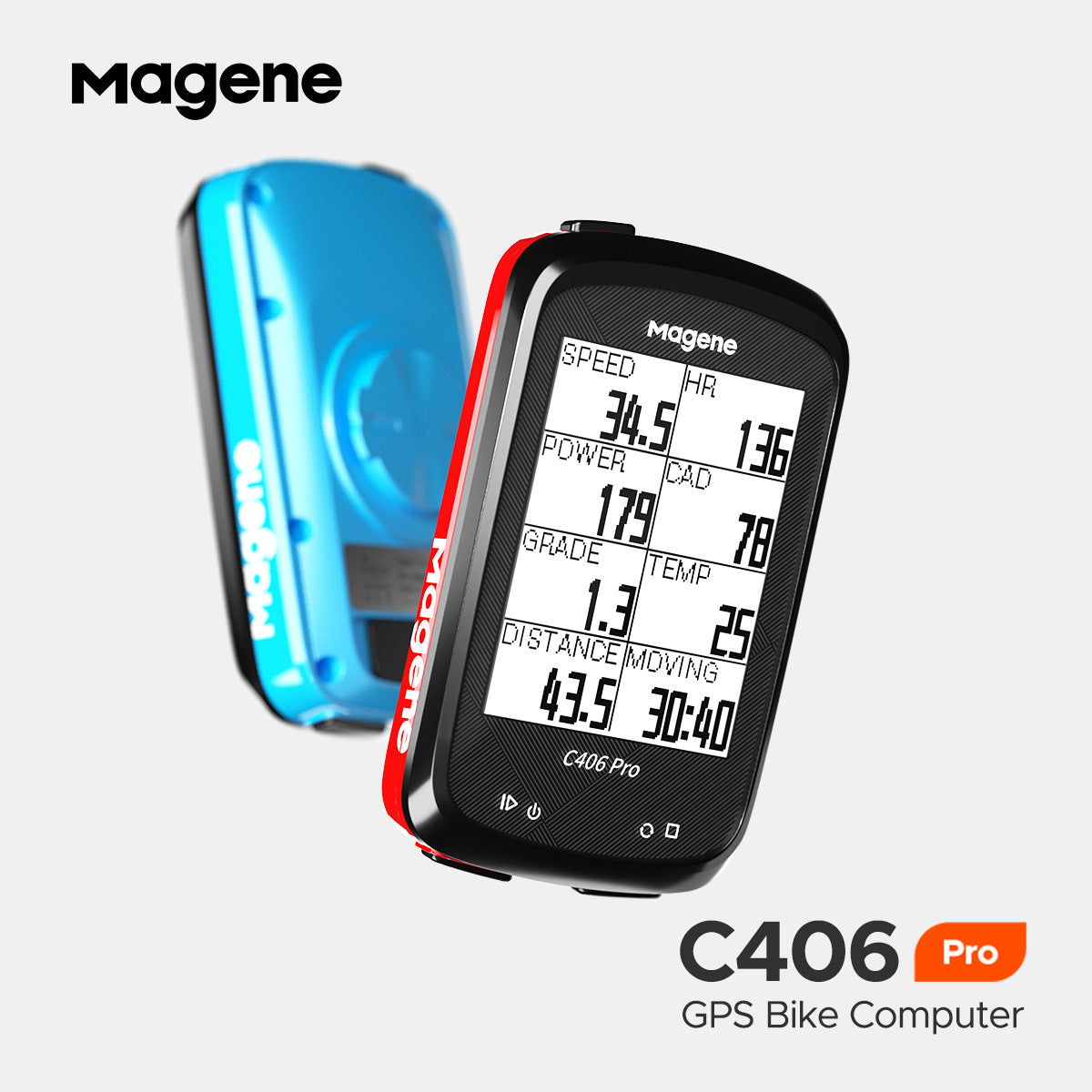Magene Mckin C406pro Bicycle Wireless Smart Stopwatch English Version GPS Speed Monitoring Riding ANT+ - KAISERINC
