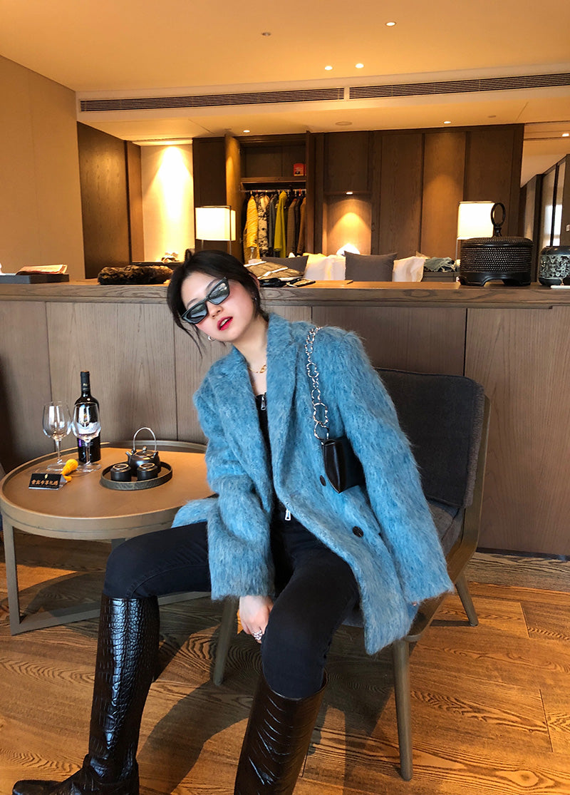 High Quality Women Elegant Blue Blazers New Fashion Ladies Vintage Loose Jackets Casual Female Streetwear Suits - KAISERINC