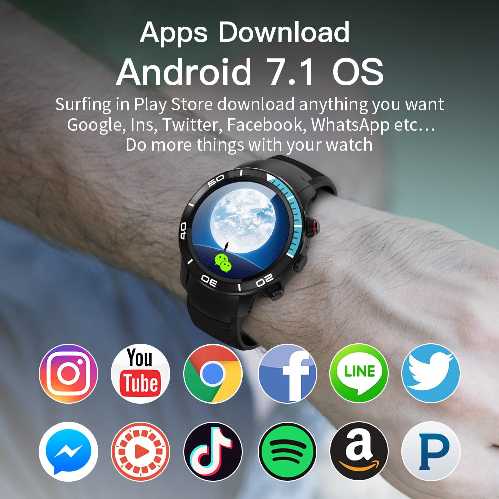 Micowear H8 Smart Watch with GPS Navigation Smartwatch 4g Ip68 Internet Call SIM  Card Heart Rate Monitoring Sport Watch