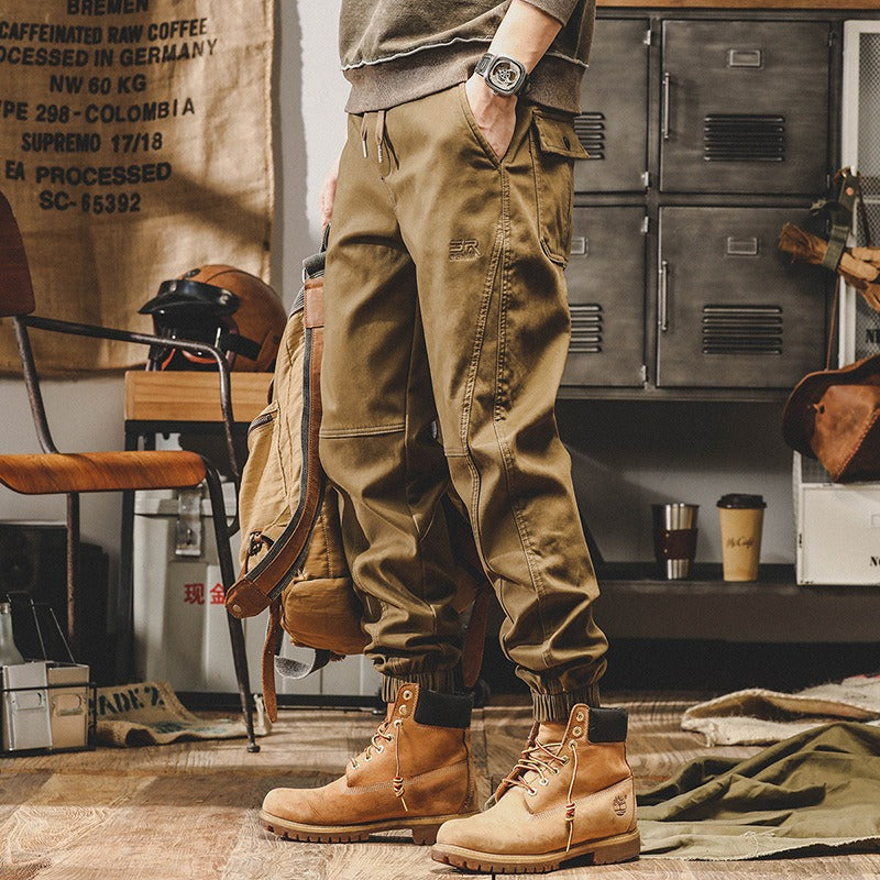 American Heavyweight Retro Work Suit Pants for Men's Autumn Loose Straight Tube Large Men's Casual Pants - KAISERINC