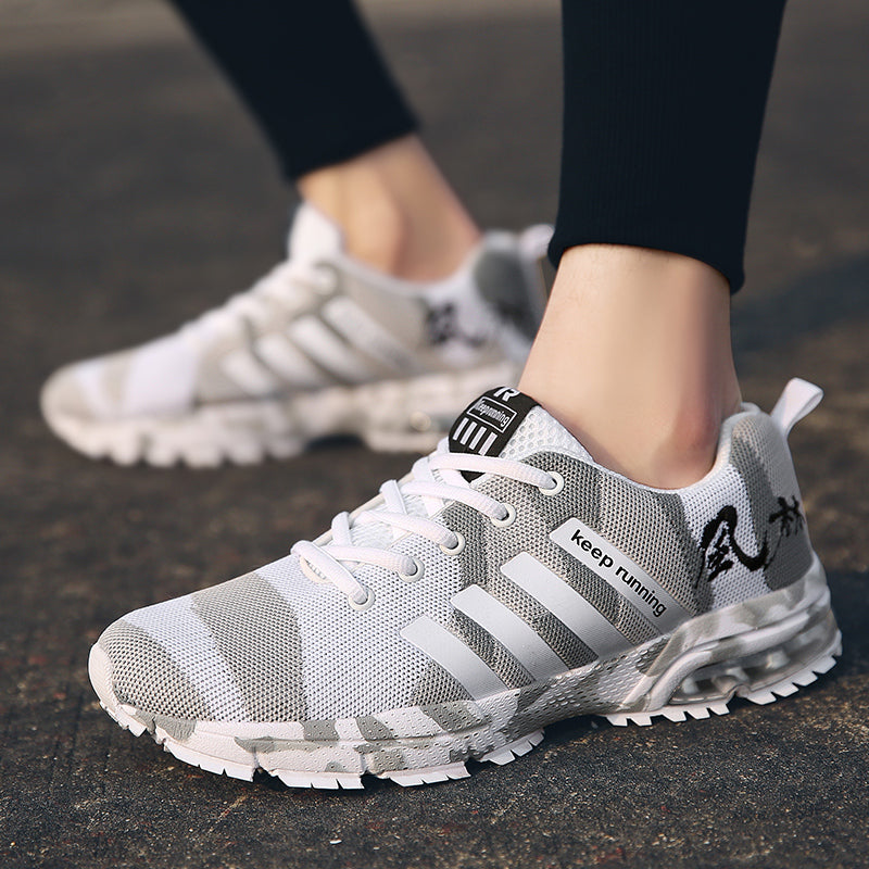 Running Shoes Men Adult Breathable Mehs Sport Shoes Athletic Walking Jogging Fitness Lace-up Couple Sneakers - KAISERINC