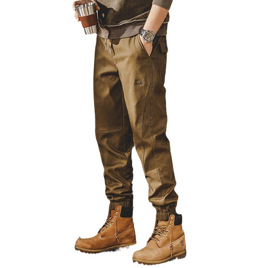 American Heavyweight Retro Work Suit Pants for Men's Autumn Loose Straight Tube Large Men's Casual Pants - KAISERINC