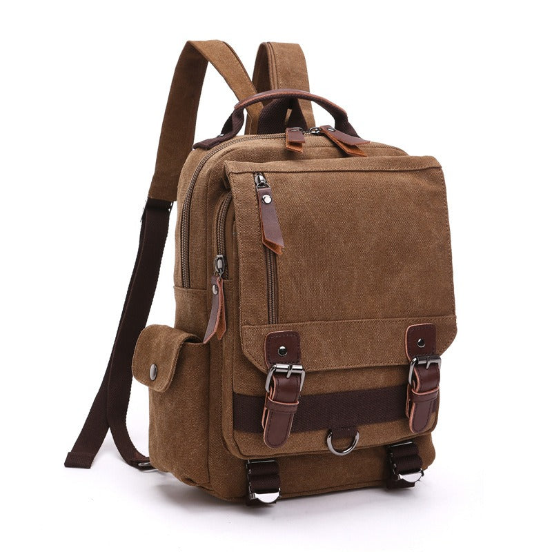 Canvas Backpack Men Travel Back Pack Multifunctional Shoulder Bag for Women Laptop Rucksack School Bags Female Daypack - KAISERINC
