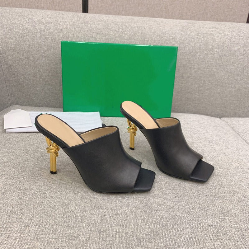 Multiple Colors Peep Toe Strange Style Designer Party dress High Heeled Slippers - KAISERINC