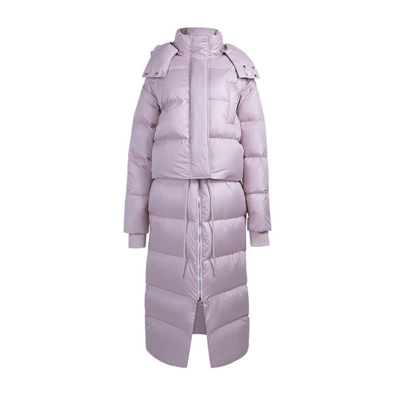 Autumn And Winter Design Sense Of A Variety Of Ways To Wear Medium-Length Jacket Down Jacket - KAISERINC