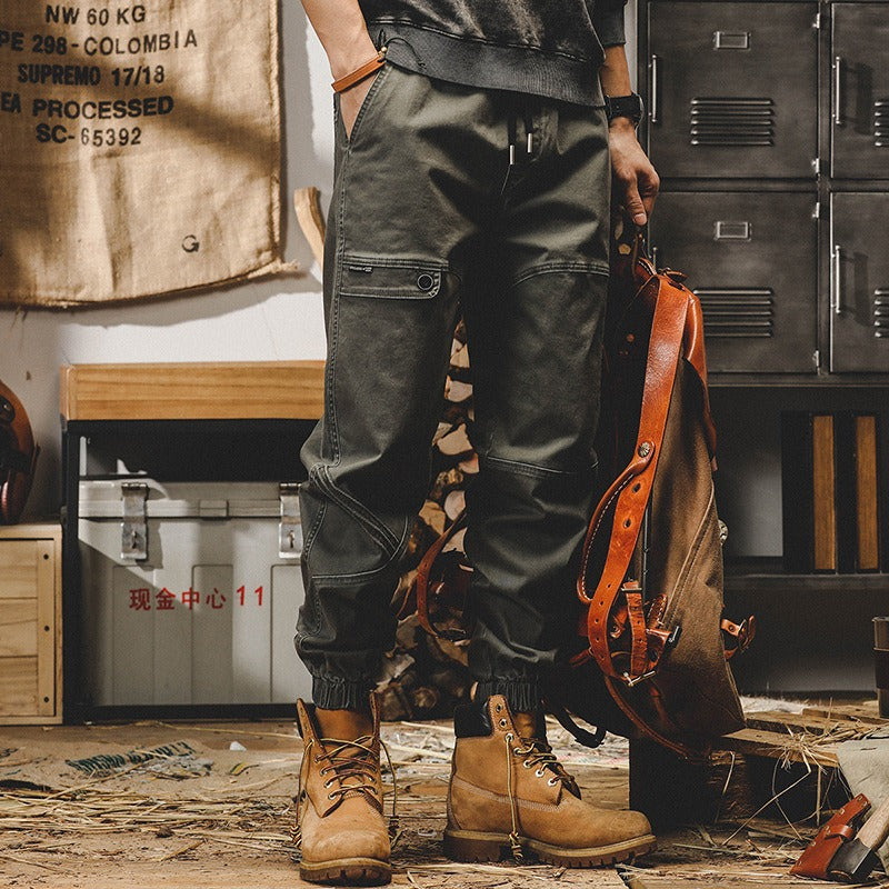 American Heavyweight Autumn Pants Men's Loose Straight Leg Men's Casual Pants Autumn and Winter Skinny overalls - KAISERINC
