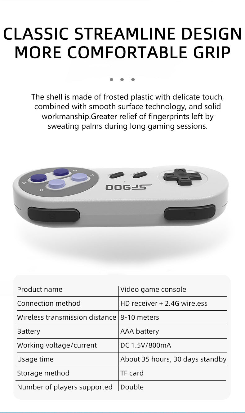 SF900 Sega MD Home TV Game Console for Two People 2.4 Wireless HDMI HD Game - KAISERINC