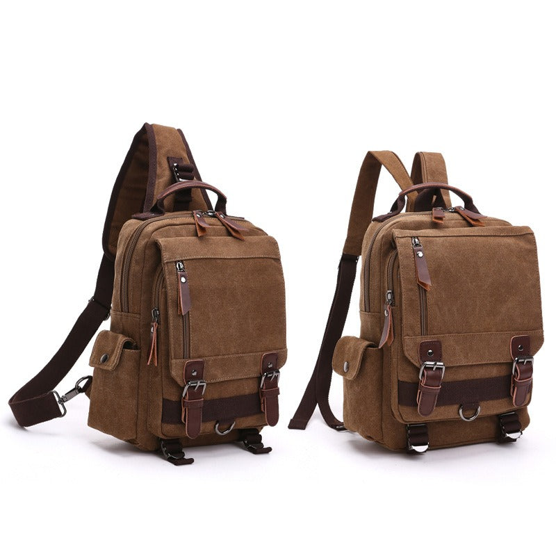 Canvas Backpack Men Travel Back Pack Multifunctional Shoulder Bag for Women Laptop Rucksack School Bags Female Daypack - KAISERINC