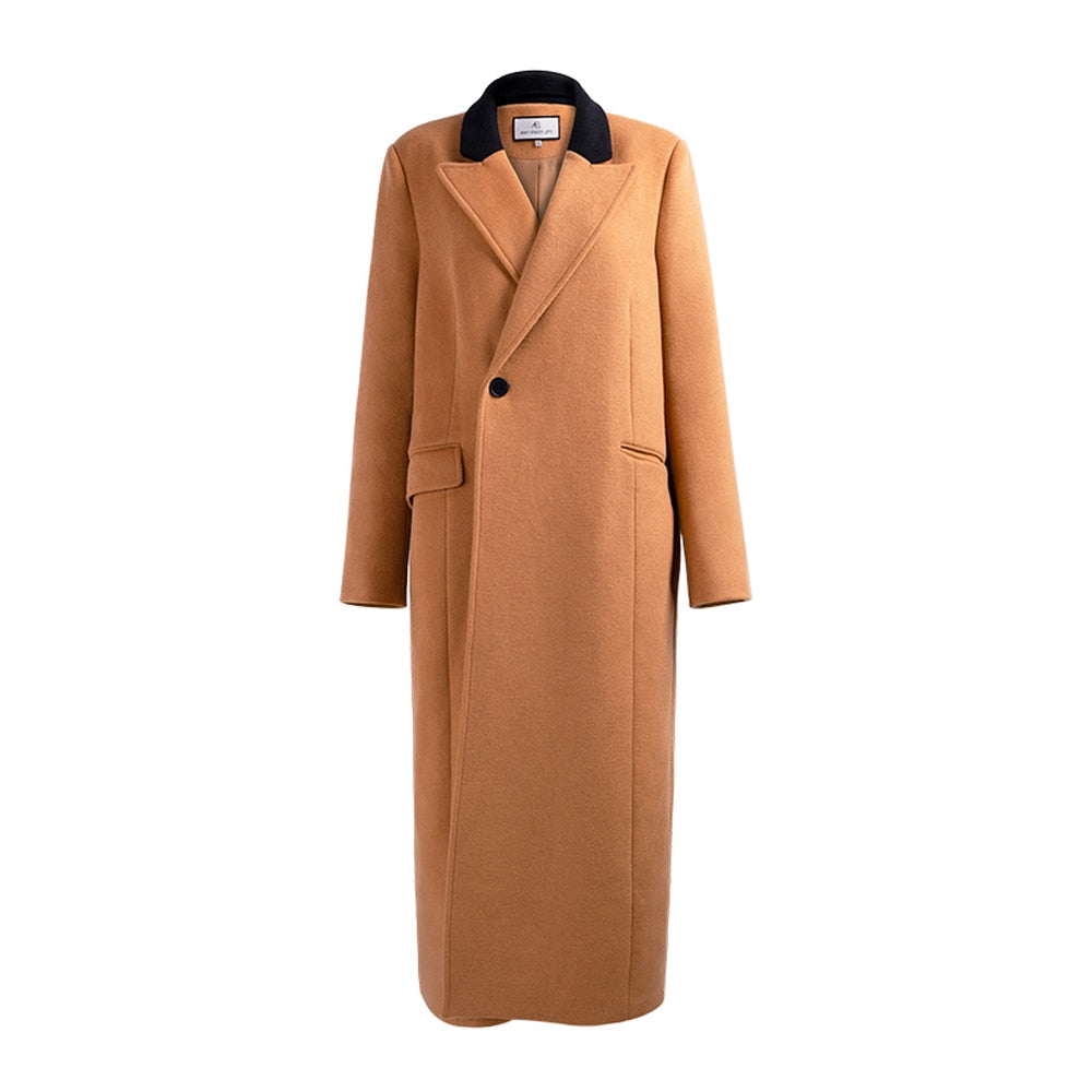 New Winter High Count Australian Wool Thickened Woolen Overcoat For Female - KAISERINC