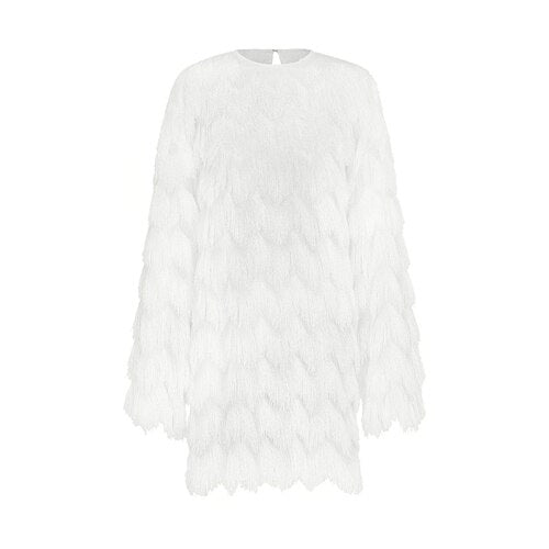 Homemade Temperament Loose New Dress Fringed Banquet Birthday Party Dress - KAISERINC