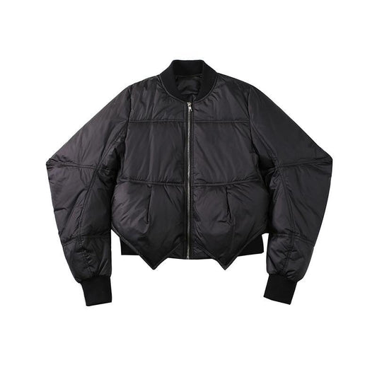 Women Down Coat Asymmetrical Black Short Down Jacket Irregular Vintage Fashion Winter Women Clothes New Fashion - KAISERINC