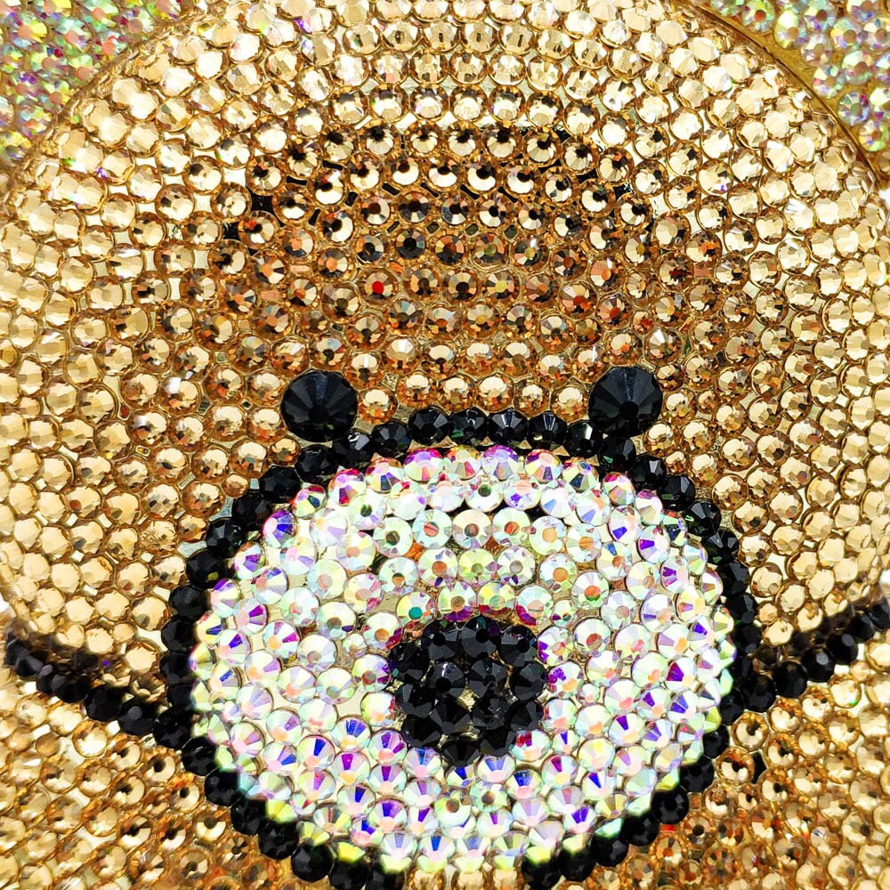 Bag for Women 3D Bear Teddy Shape Women Silver Gold Crystal AB Evening Clutch Handbags and Purses Diamond Wedding Party Bag - KAISERINC