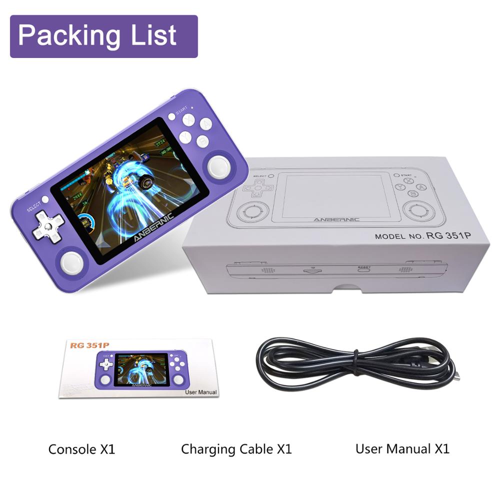 RG351P ANBERNIC  Retro Game PS1 RK3326 64G Open Source System 3.5 inch IPS Screen Portable Handheld Game Console RG351gift 2400 - KAISERINC