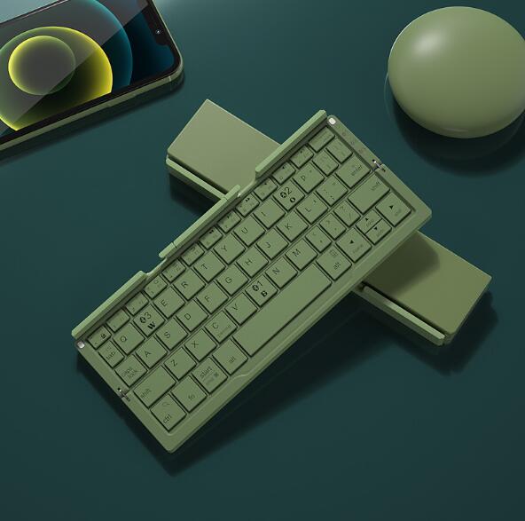 Mini Folding Keyboard Wireless Bluetooth-compatible Keyboard Foldable Keypad For Laptop Windows Android Tablet ipad Phone - KAISERINC
