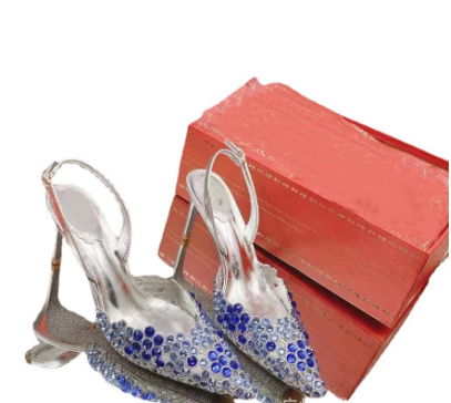 Summer New Baotou Colorful Crystal High Heel Sandals - KAISERINC