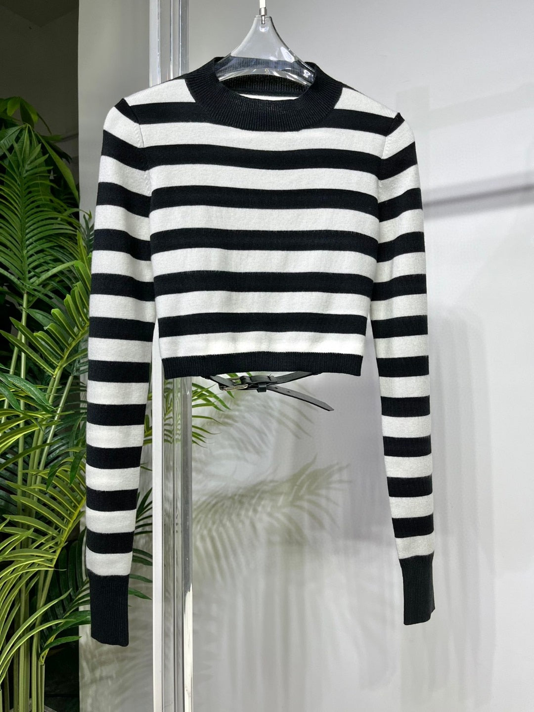 Autumn Casual New Women High Quality Striped Backless Wool Jumpers Female Chic Sweater - KAISERINC