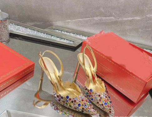 Summer New Baotou Colorful Crystal High Heel Sandals - KAISERINC