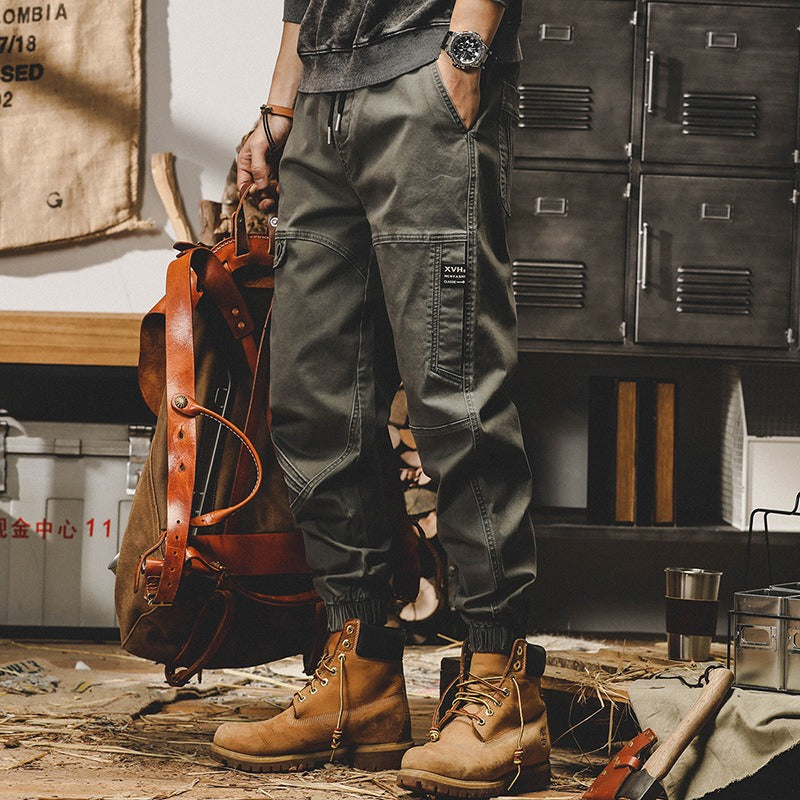 American Heavyweight Autumn Pants Men's Loose Straight Leg Men's Casual Pants Autumn and Winter Skinny overalls - KAISERINC