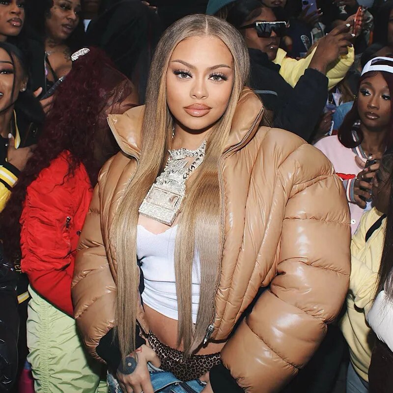 Bubble Puffer Coats Crop Black Jacket Casual Thick Warm Down Cropped Coat  Women Y2K Clothes Streetwear Winter Sexy Jakcets - KAISERINC