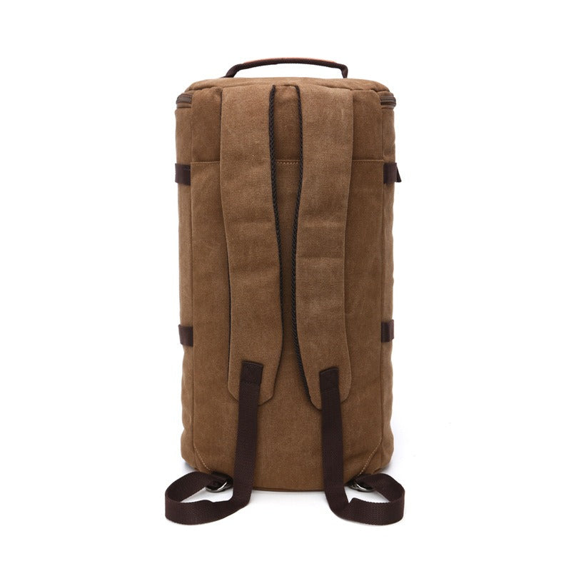 Men Travel Backpack Male Canvas Luggage Duffel Cylinder Bag Mountaineering Hiking Backpack For Men - KAISERINC