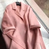 Popular High End Water Ripple Double-Sided Wool Coat Women Long Bathrobe Style Autumn Winter Coat For Female - KAISERINC