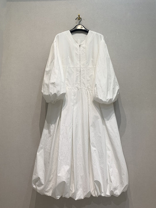 V  Neck Lantern Long Sleeve Dresses Women - KAISERINC