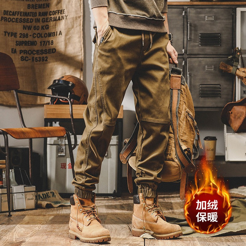 American Heavyweight Retro Work Suit Pants for Men's Autumn Loose Straight Tube Large Men's Casual Pants - KAISERINC