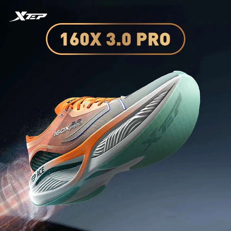 Xtep 160X 3.0 Pro Running Shoes Men Carbon Plate Professional Marathon PB Sports Shoes Rebound Non-Slip Sneakers