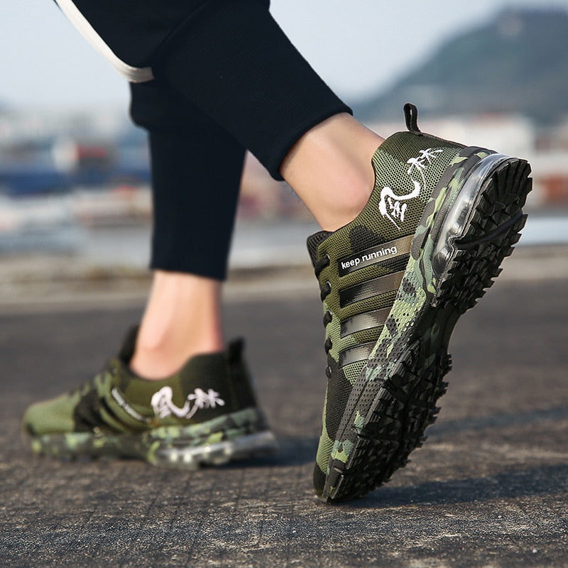 Running Shoes Men Adult Breathable Mehs Sport Shoes Athletic Walking Jogging Fitness Lace-up Couple Sneakers - KAISERINC