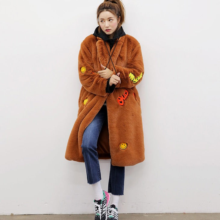 Faux Fur Coat Women Long Sleeve Thick Warm Teddy Coat - KAISERINC
