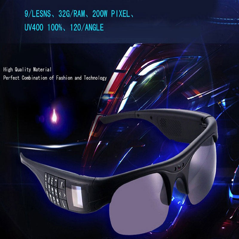 Bluetooth Smart phone camera glasses Wearable dial call Digital camera video record smart glasses G5 - KAISERINC