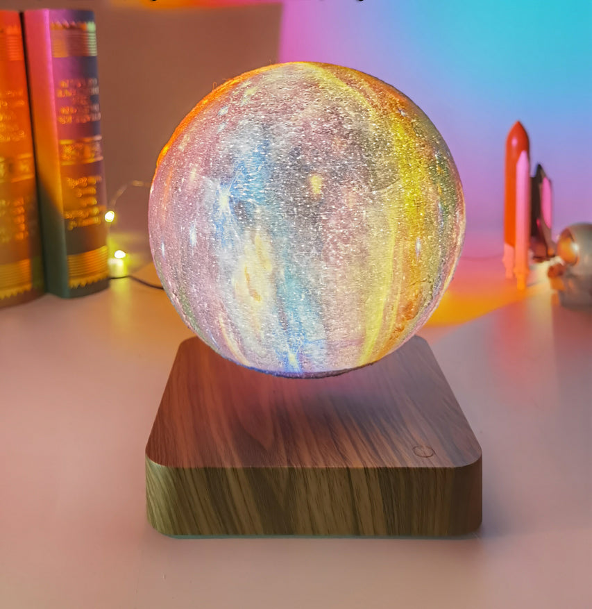 3D Magnetic Levitation Moon Light 3D Printing Magnetic Levitation Star Light Night Round Light - KAISERINC