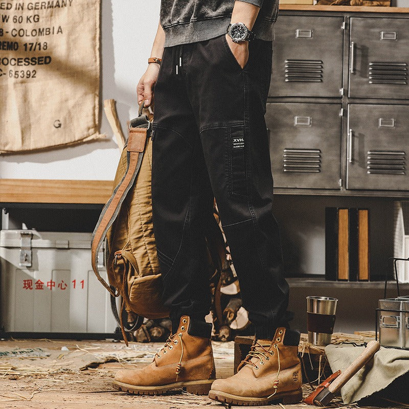 American Heavyweight Autumn Pants Men's Loose Straight Leg Men's Casual Pants Autumn and Winter Skinny overalls - KAISERINC