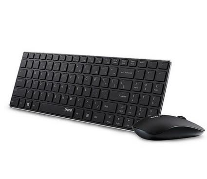 Rapoo 9300P Ultra Thin Metal Optical Wireless Keyboard and Mouse Combos for PC Laptop Gaming Home Keyboard - KAISERINC