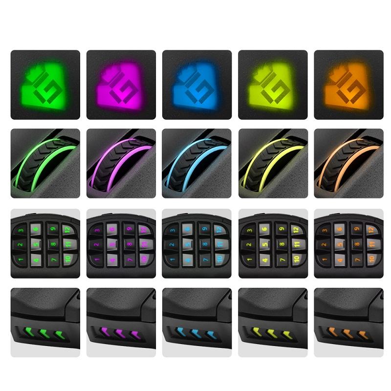 Rocketek USB Gaming Mouse 16400DPI 19 buttons ergonomic design for desktop computer accessories programmable  gamer lol PC - KAISERINC