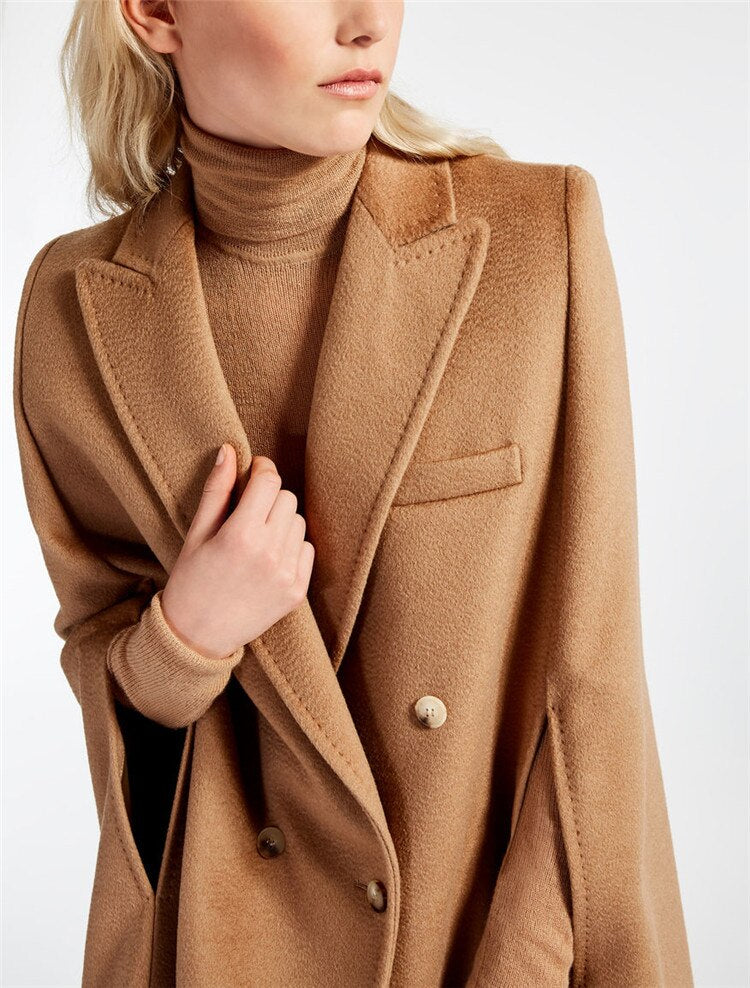 AEL Fashion Oversized Women Double Face Cloak Woolen Coat 2018 Hight Quality with Lengthen Thickening Keep Warm Winter Overcoat - KAISERINC